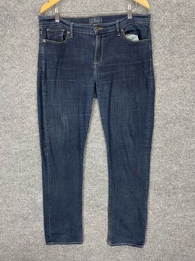 Lucky Brand Jeans Women’s 14/32 Brooke Straight Dark Wash Skinny Stretch Denim